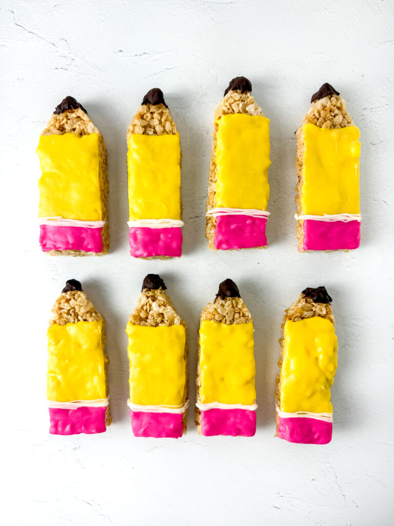 Pencil Rice Cereal Treats Inprocess19 - Cultivating Brilliant Minds classroom snack idea