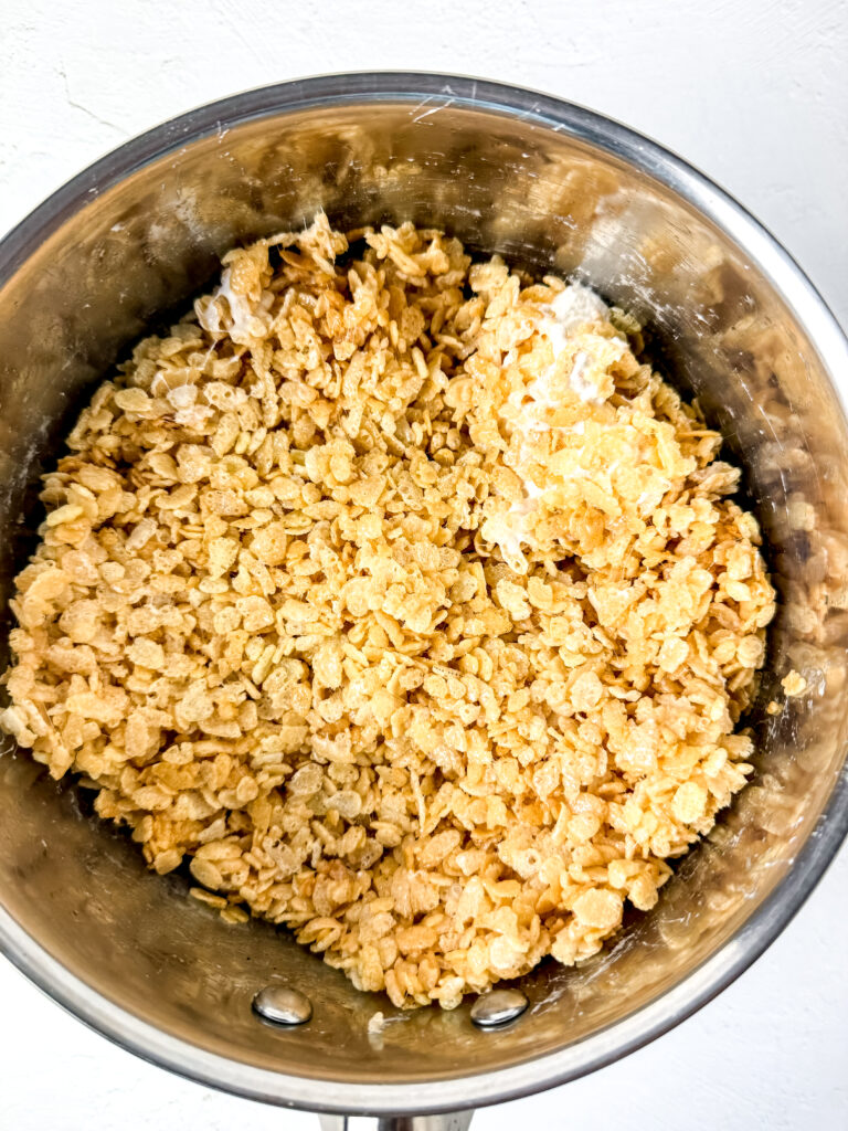 Pencil Rice Cereal Treats Inprocess4 - Cultivating Brilliant Minds combine with the rice cereal