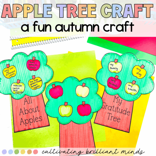 Apple tree autumn craft