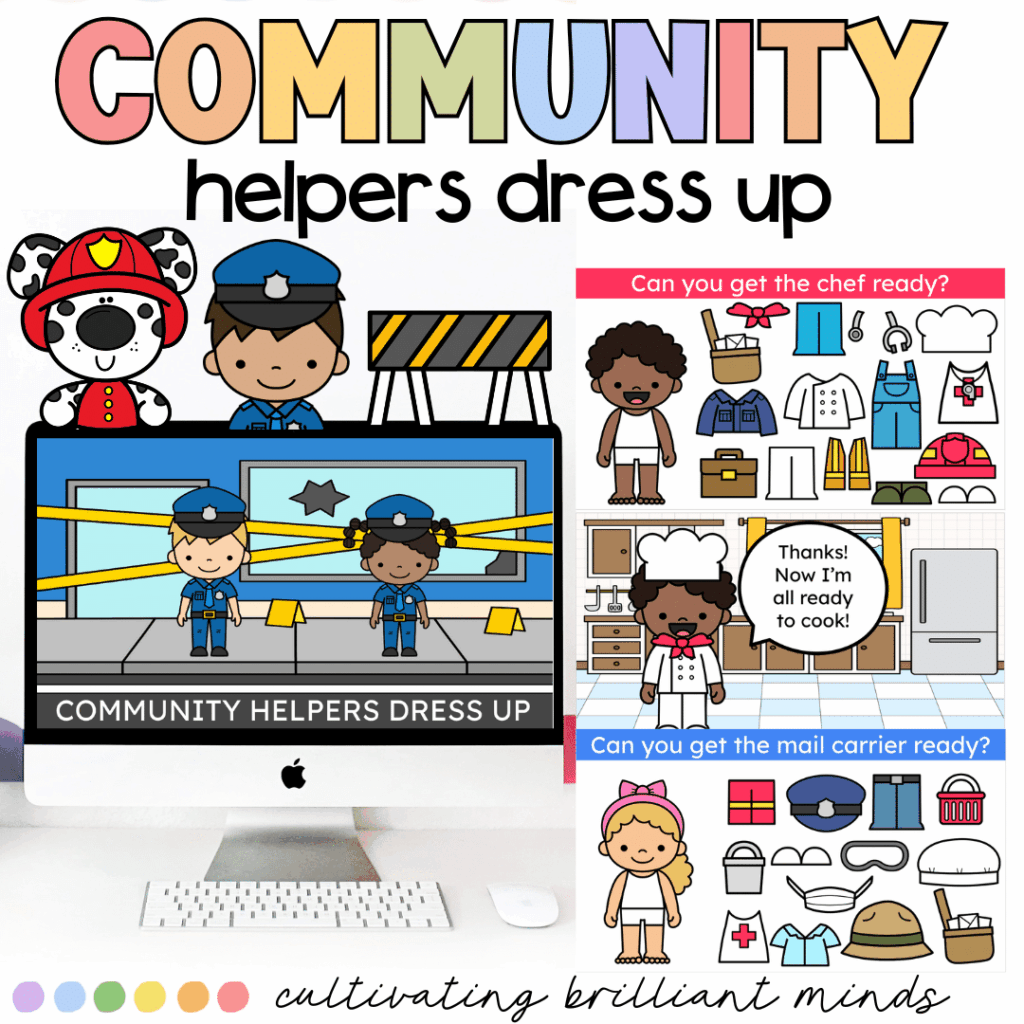 Community helpers dress up activity