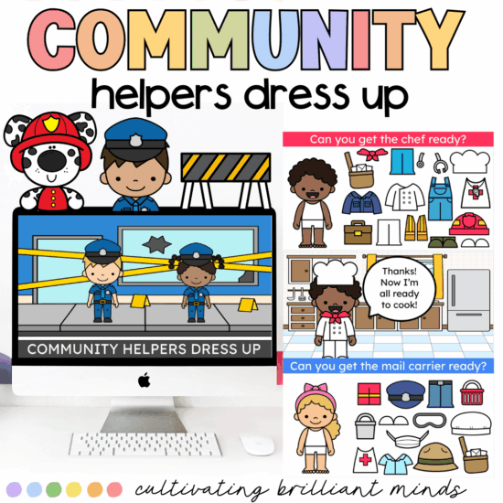 Community helpers dress up activity