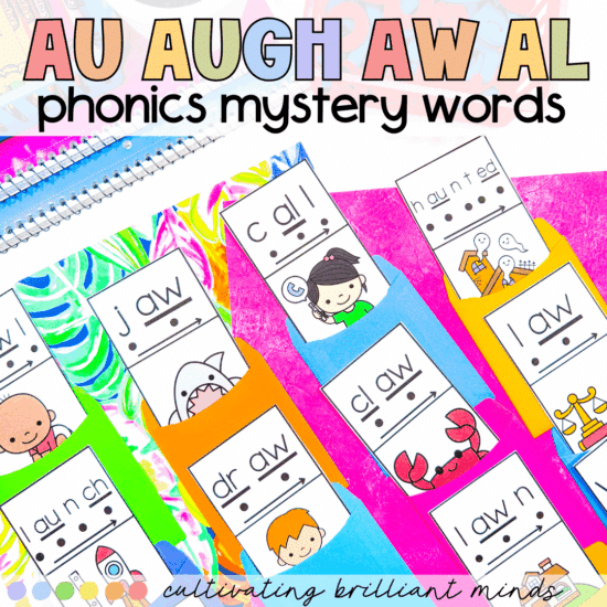 AU, "Augh", AW and AL phonics mystery words