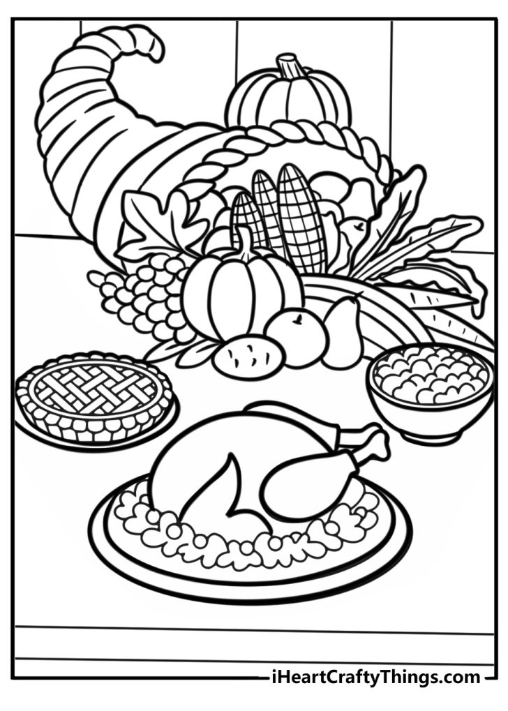 15 Cornucopia Coloring Pages - Cultivating Brilliant Minds 15 Cornucopia Coloring Pages