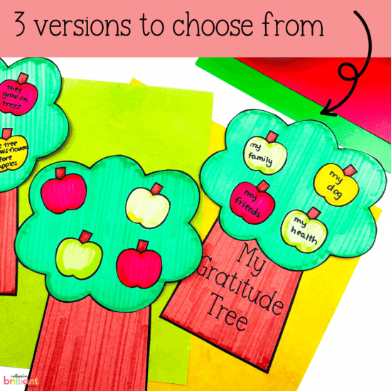 Apple tree autumn craft with 3 versions to choose from