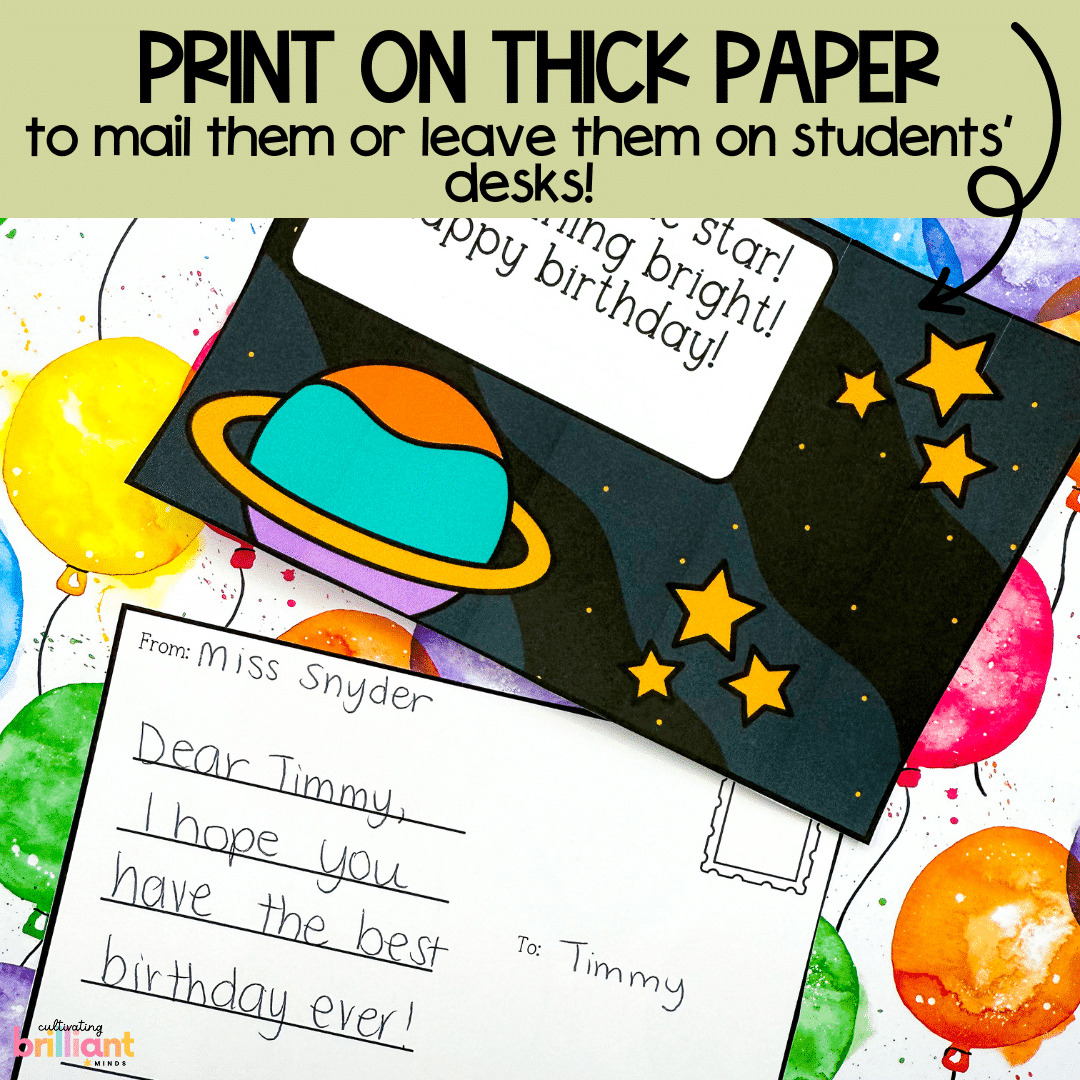 3 - Cultivating Brilliant Minds Birthday cards postcards for birthdays