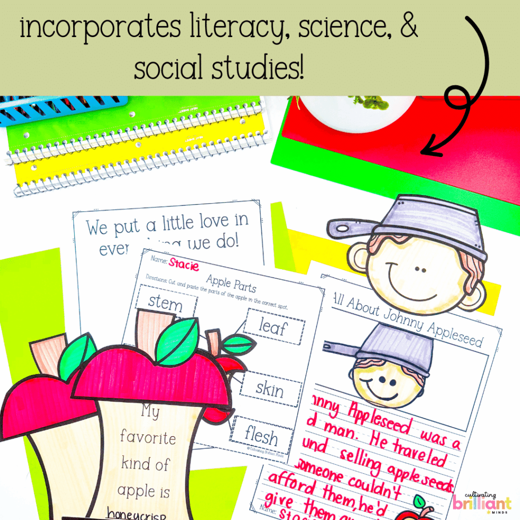 Johnny Appleseed literacy activities and crafts