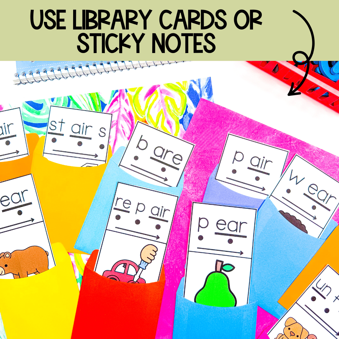 3 - Cultivating Brilliant Minds ARE, AIR, EAR phonics mystery words