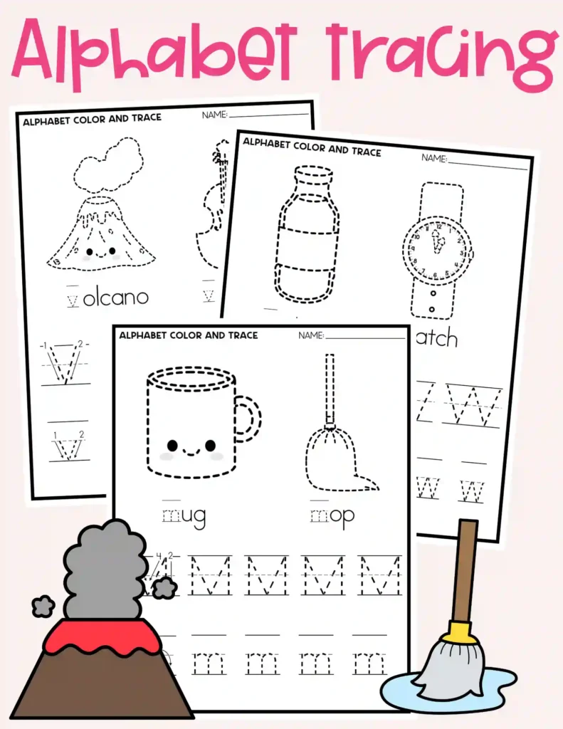 Alphabet Tracing Worksheets - Cultivating Brilliant Minds alphabet tracing worksheets