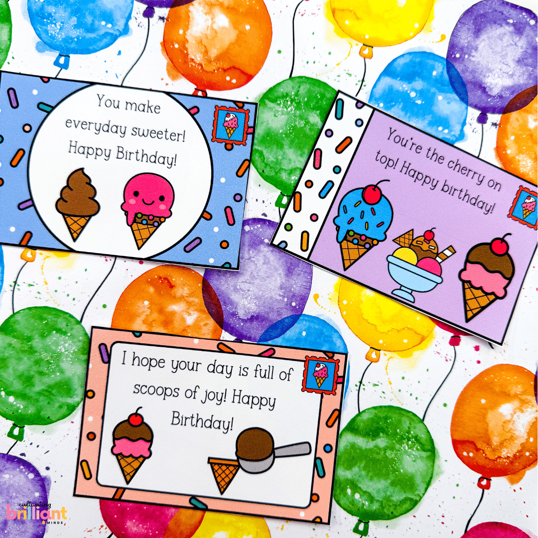 5 - Cultivating Brilliant Minds Birthday cards postcards for birthdays