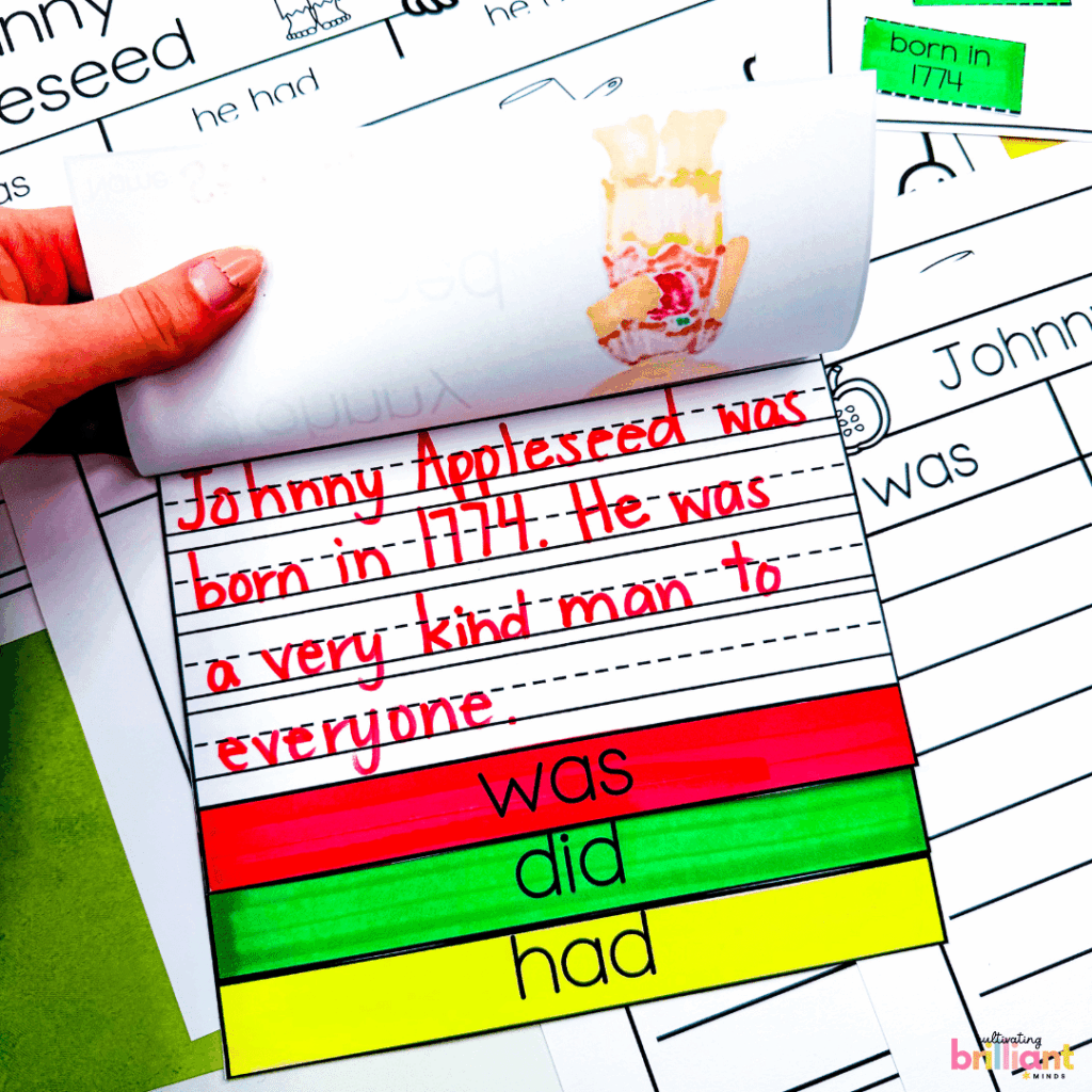 Johnny Appleseed literacy activities and crafts