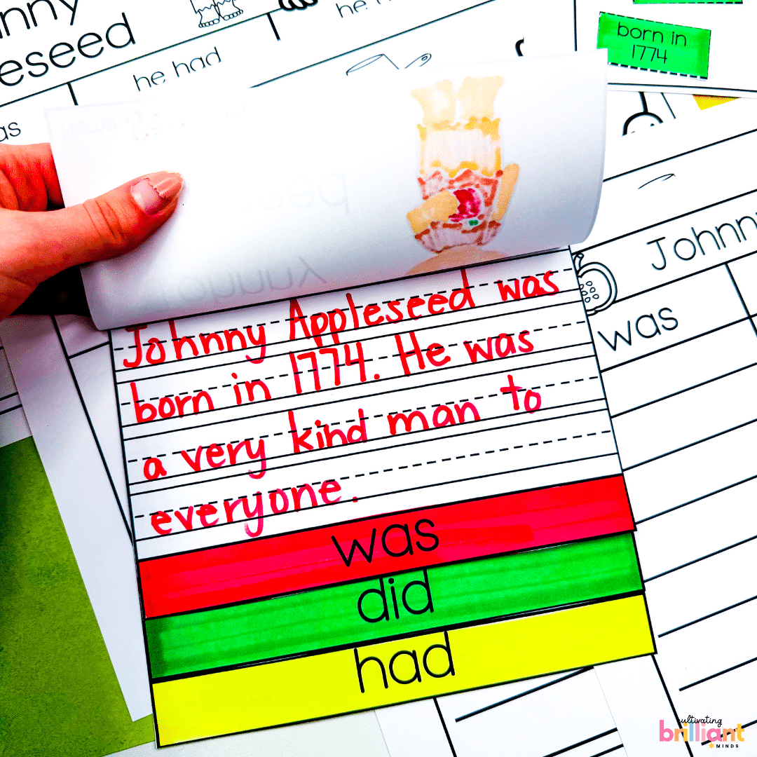 7 - Cultivating Brilliant Minds Johnny Appleseed literacy activities and crafts