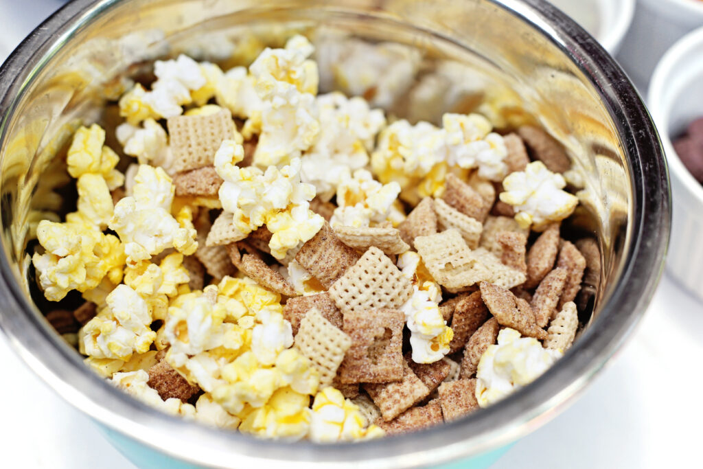 Mix Popcorn and Chex - Cultivating Brilliant Minds Mix Popcorn and Chex