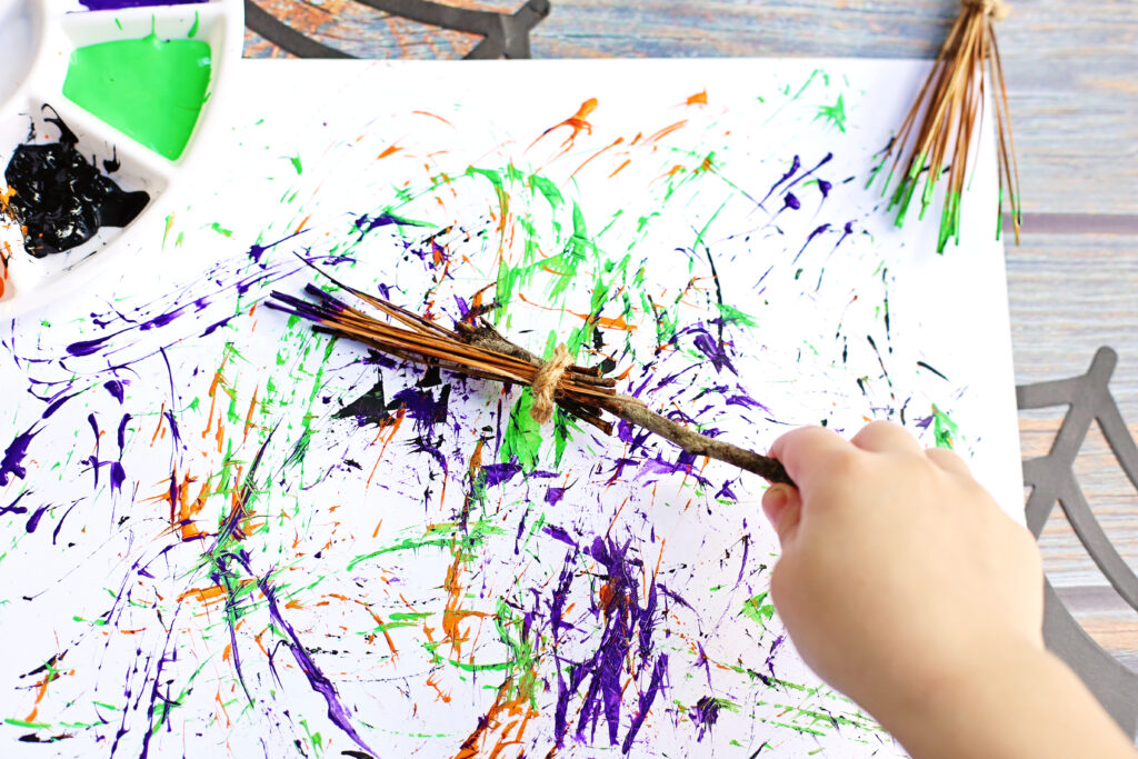 Painting with Witch_s Broomstick 3 - Cultivating Brilliant Minds Witch’s broomstick paintbrush