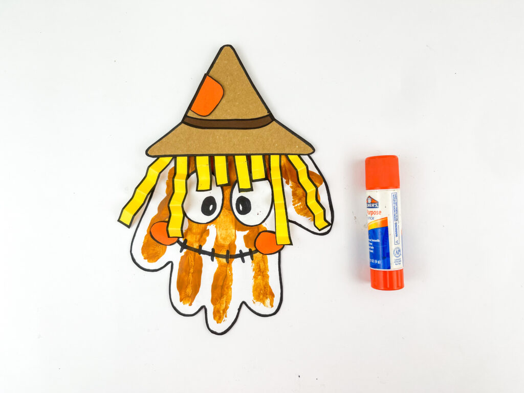 Photo 7-18-25 10 36 34 PM - Cultivating Brilliant Minds scarecrow handprint craft