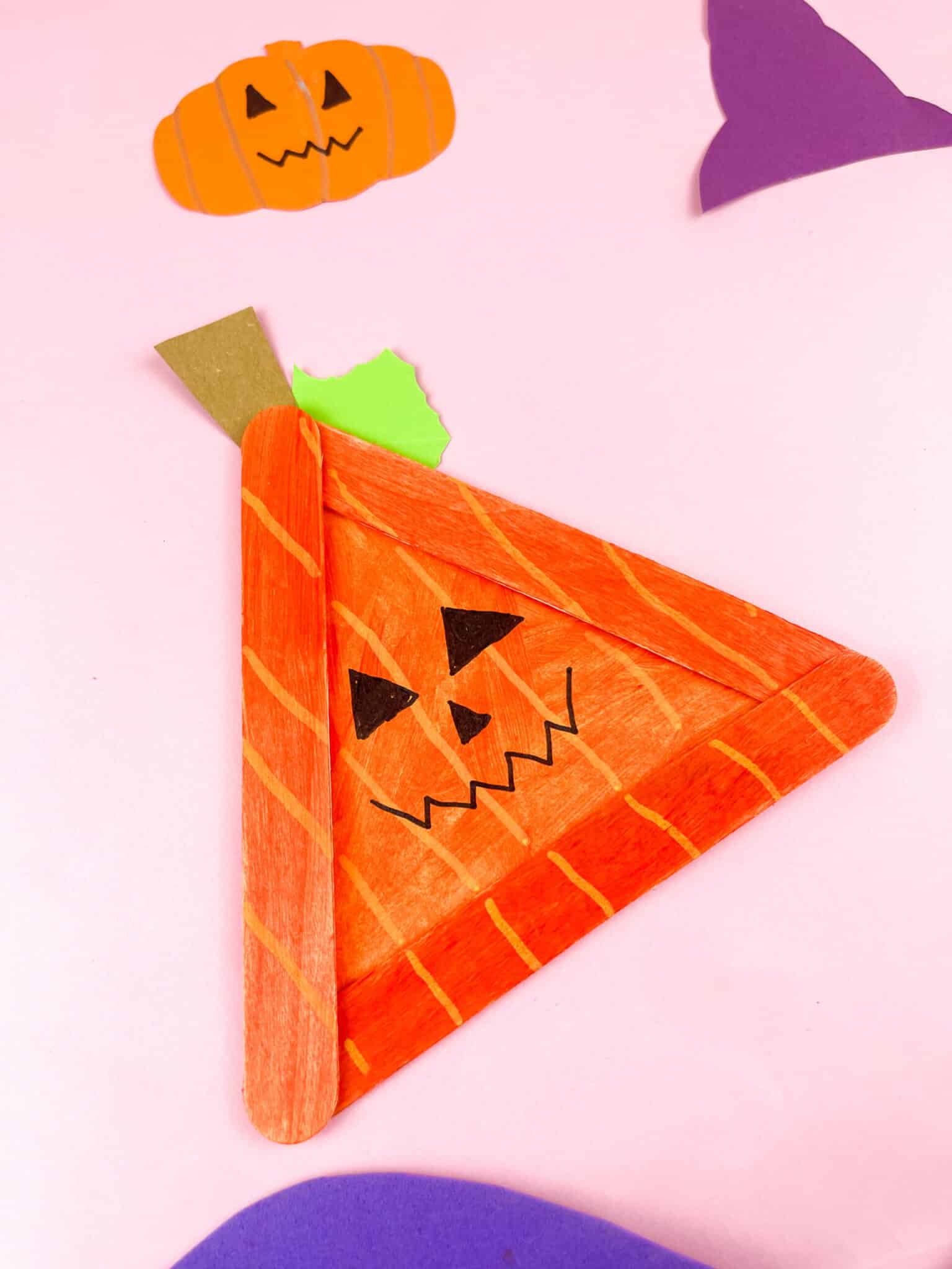 pumpkin popsicle stick craft