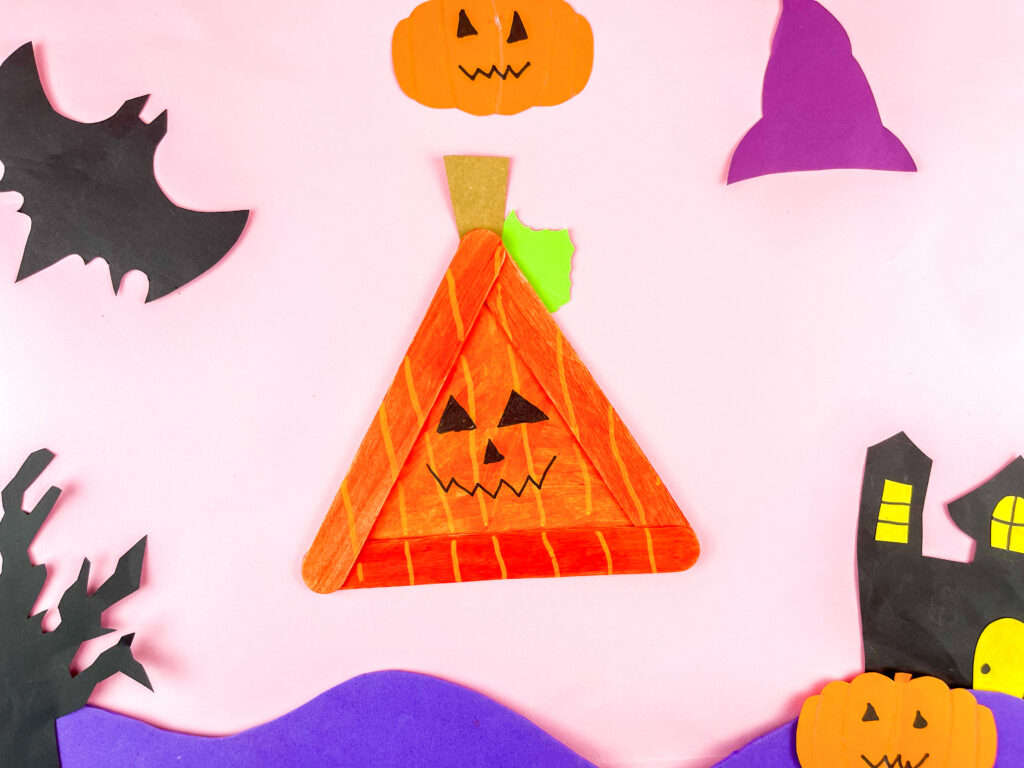 Photo 7-5-25 12 15 20 AM - Cultivating Brilliant Minds pumpkin popsicle stick craft