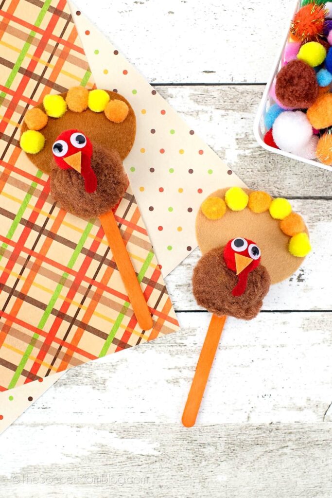 Pom Pom Turkey Craft - Cultivating Brilliant Minds Pom Pom Turkey Craft