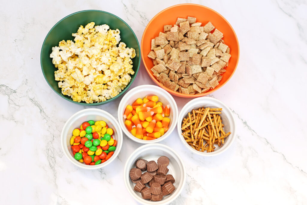 Scarecrow Snack Mix Recipe Ingredients - Cultivating Brilliant Minds scarecrow snack mix ingredients