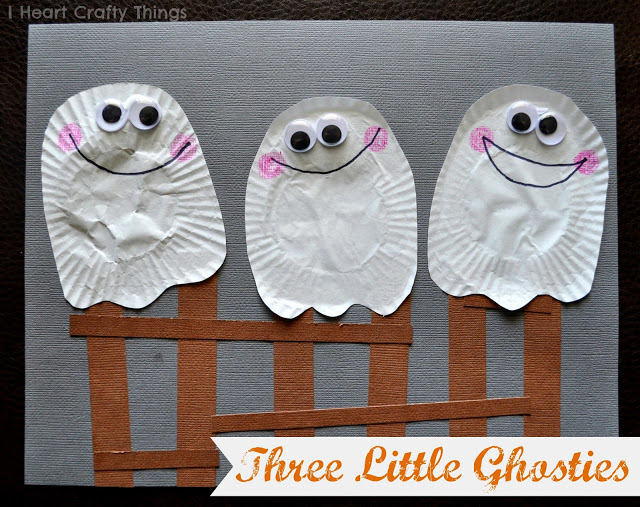 Three Little Ghosties Kids Craft - Cultivating Brilliant Minds Three Little Ghosties Kids Craft