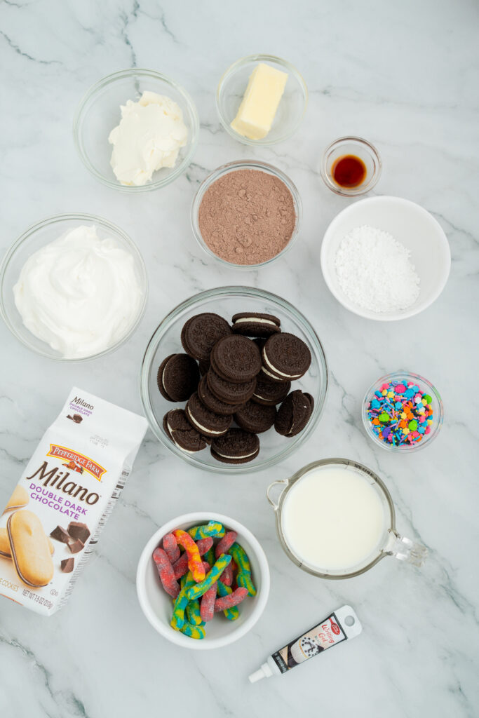 dirtcakecups-07811 - Cultivating Brilliant Minds Halloween Party Snack ingredients