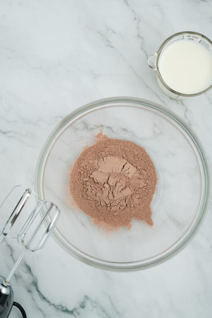 dirtcakecups-07814 - Cultivating Brilliant Minds cake mix in a bowl with beaters