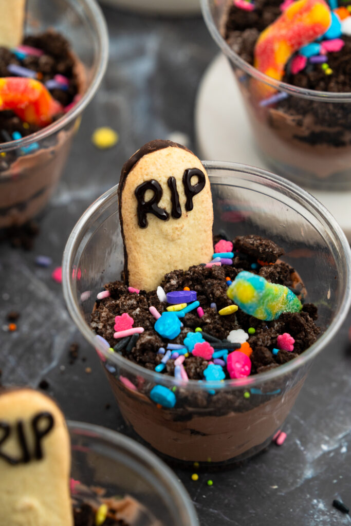 dirtcakecups-08029 - Cultivating Brilliant Minds Graveyard Dirt Cake Cups