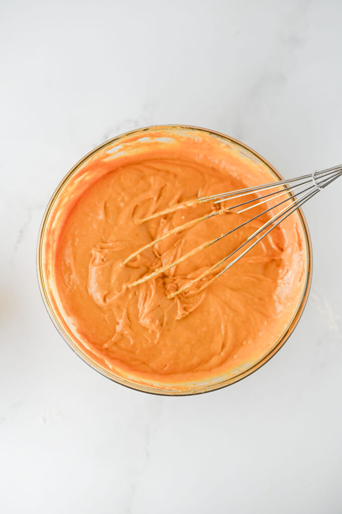 pumpkincupcakes2 - Cultivating Brilliant Minds pumpkin cupcake mix in a bowl