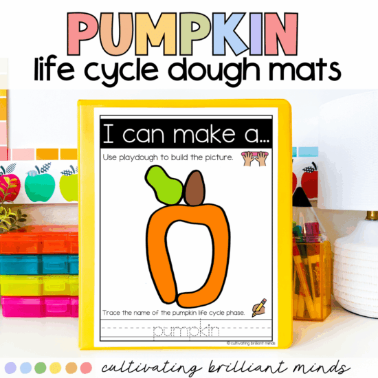 pumpkin life cycle playdough mats