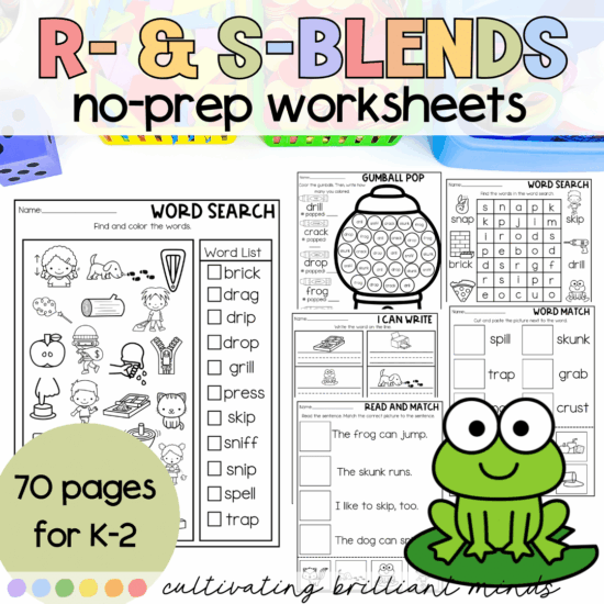 R- and S-Blend Worksheets
