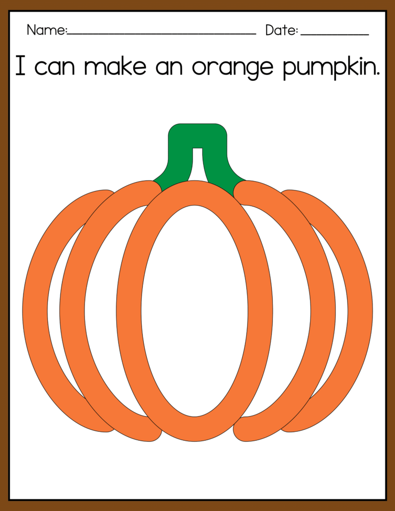 Pumpkin Life Cycle Activities - Cultivating Brilliant Minds Pumpkin drawing made to look like playdough