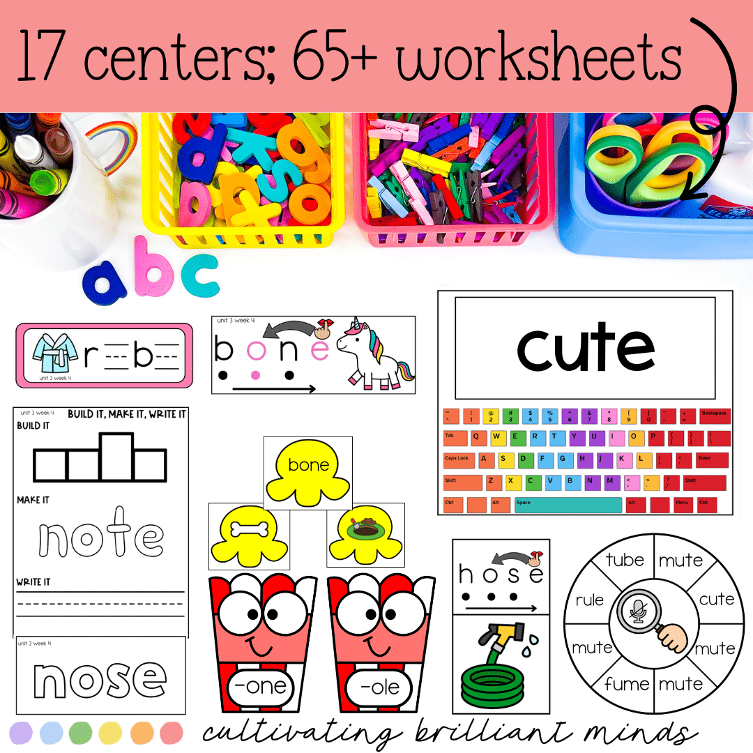 CVCE LONG E O U PHONICS CENTERS - Cultivating Brilliant Minds CVCE LONG E O U PHONICS CENTERS