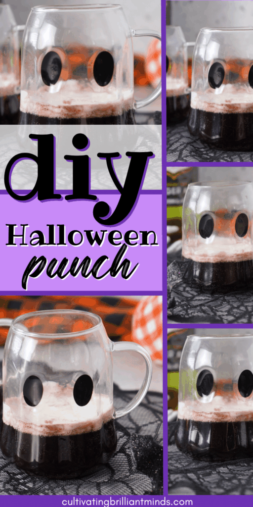 Black Halloween Punch For Kids - Cultivating Brilliant Minds black halloween punch in a ghost mug