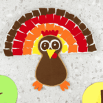 Thanksgiving Torn Paper Turkey Craft - Cultivating Brilliant Minds A turkey craft made from torn paper