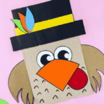 Thanksgiving Turkey Paper Bag Craft - Cultivating Brilliant Minds a paper bag decorated to look like a turkey