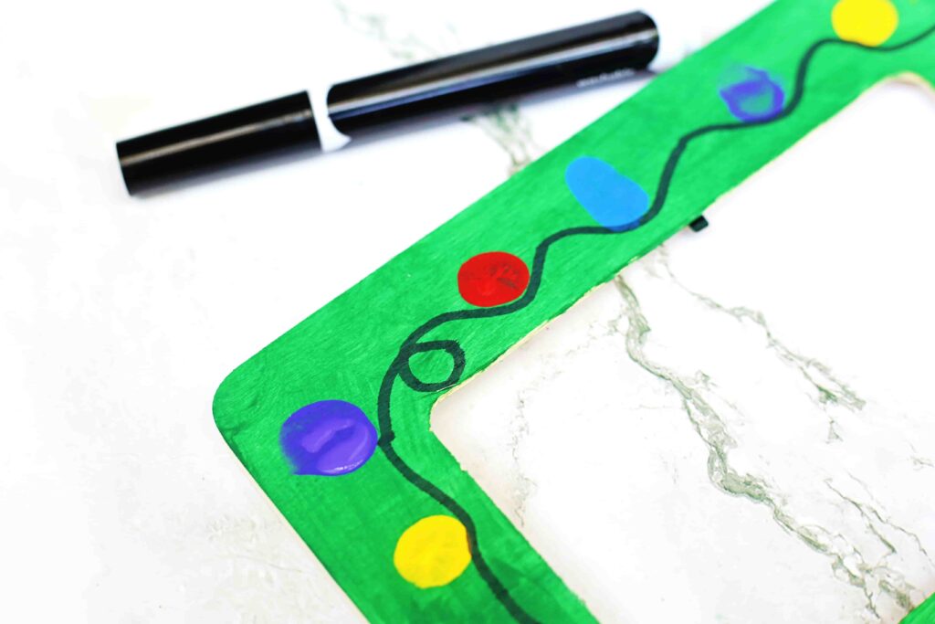 Fingerprint Christmas Lights Picture Frame - Cultivating Brilliant Minds picture frame with christmas lights