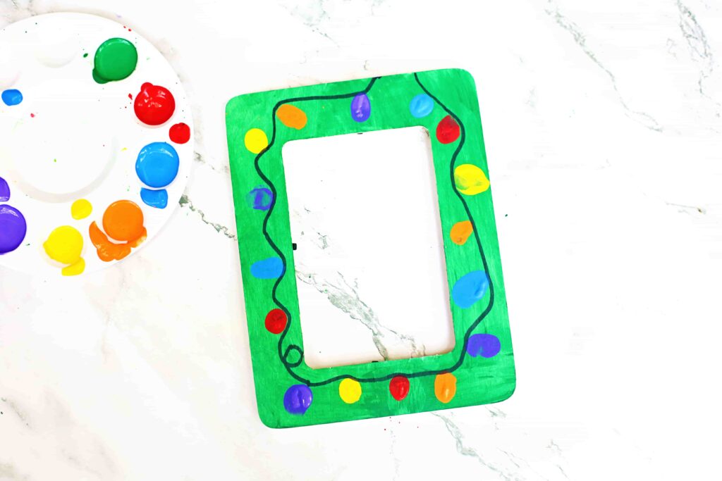 Fingerprint Christmas Lights Picture Frame - Cultivating Brilliant Minds Fingerprint Christmas Lights Picture Frame
