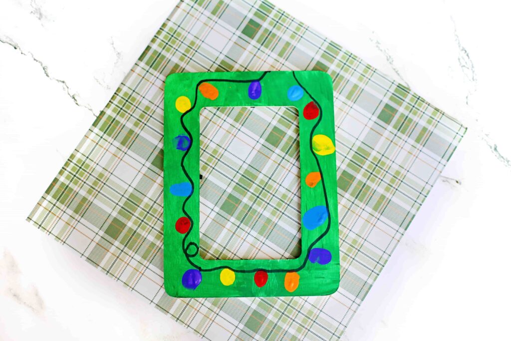 Fingerprint Christmas Lights Picture Frame - Cultivating Brilliant Minds Fingerprint Christmas Lights Picture Frame
