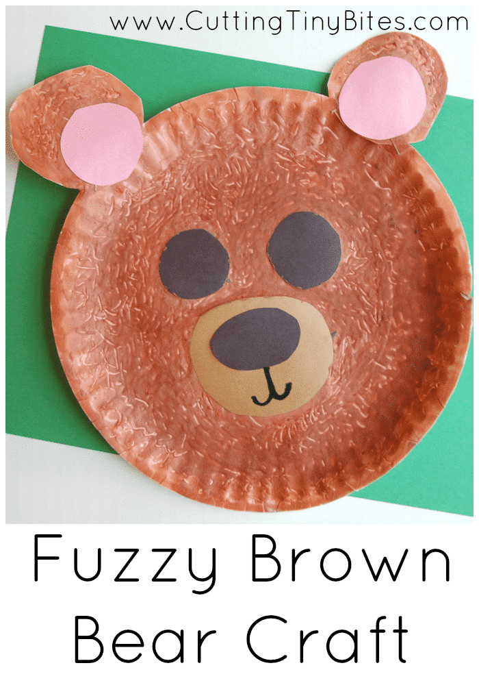 20 Eric Carle Inspired Crafts and Activities - Cultivating Brilliant Minds Fuzzy Brown Bear Craft