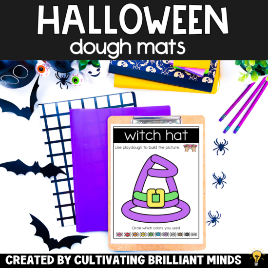 Halloween Dough Mats to make halloween-themed items with playdough