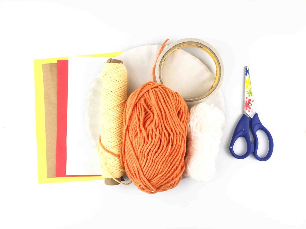 Thanksgiving Turkey Wreath Craft - Cultivating Brilliant Minds supplies needed to make the turkey wreath