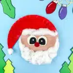 Santa Paper Plate Craft - Cultivating Brilliant Minds a paper plate painted and decorated to look like santa
