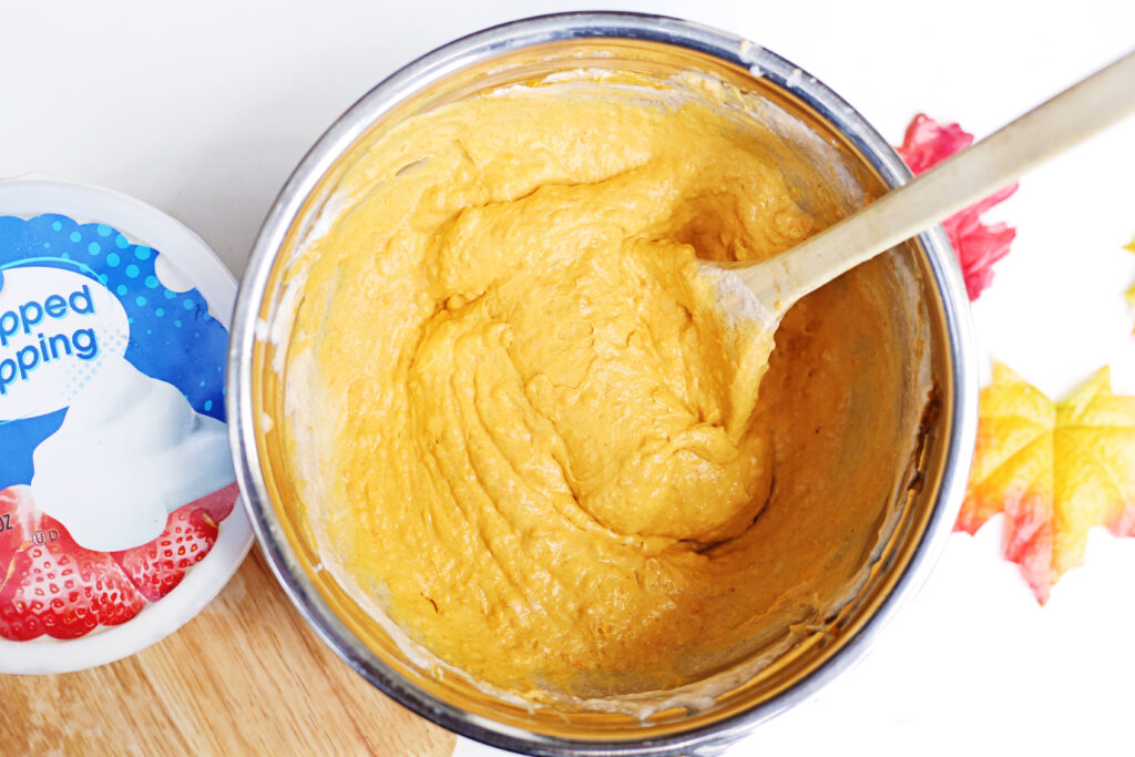 Cinnamon Sugar Tortilla Chips - Cultivating Brilliant Minds whipped topping in a bowl