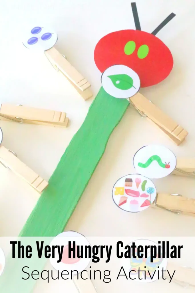 20 Eric Carle Inspired Crafts and Activities - Cultivating Brilliant Minds The Very Hungry Caterpillar Sequencing