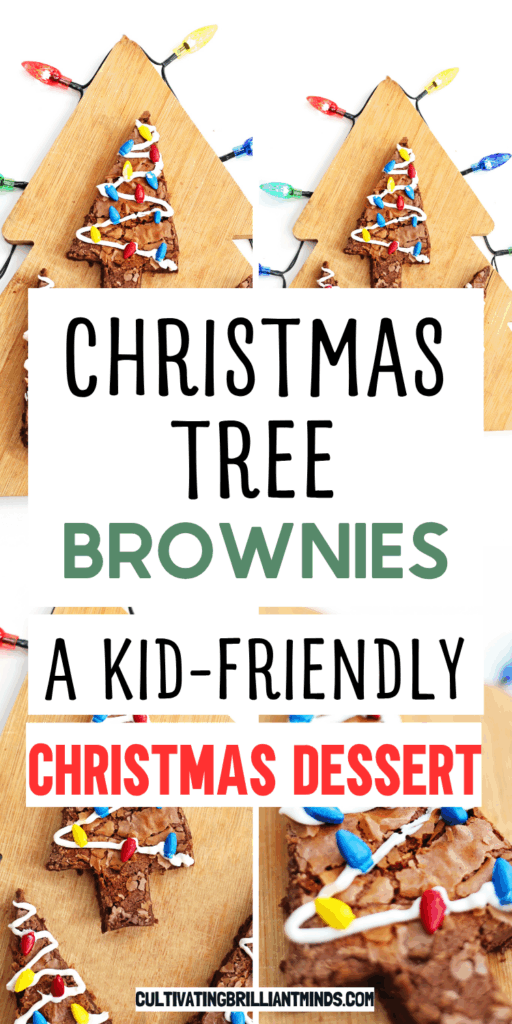 Christmas Tree Brownies - Cultivating Brilliant Minds brownies decorated to look like a christmas tree