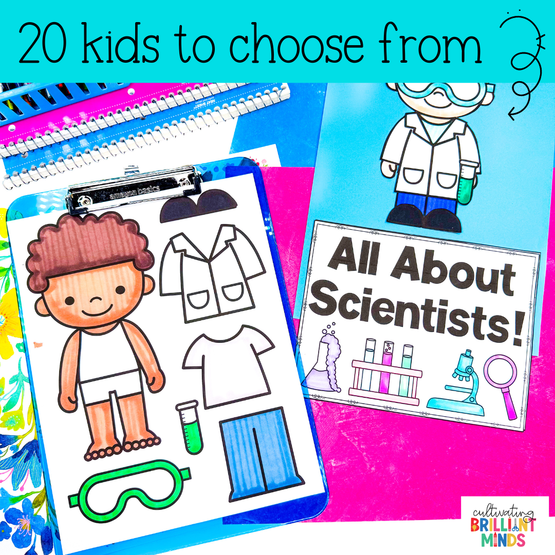 Build a scientist Craft - Cultivating Brilliant Minds a scientist craft where students build a scientist and write about it