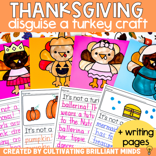 turkeys disguised as a princes, pumpkin, ballerina, and mermaid