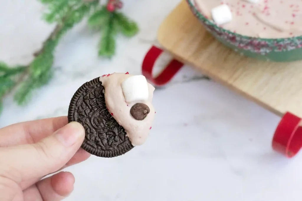Hot Cocoa Dip - Cultivating Brilliant Minds oreo dipped in hot cocoa mix