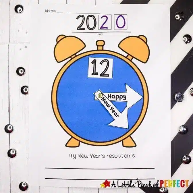 New Years Clock Kids Craft