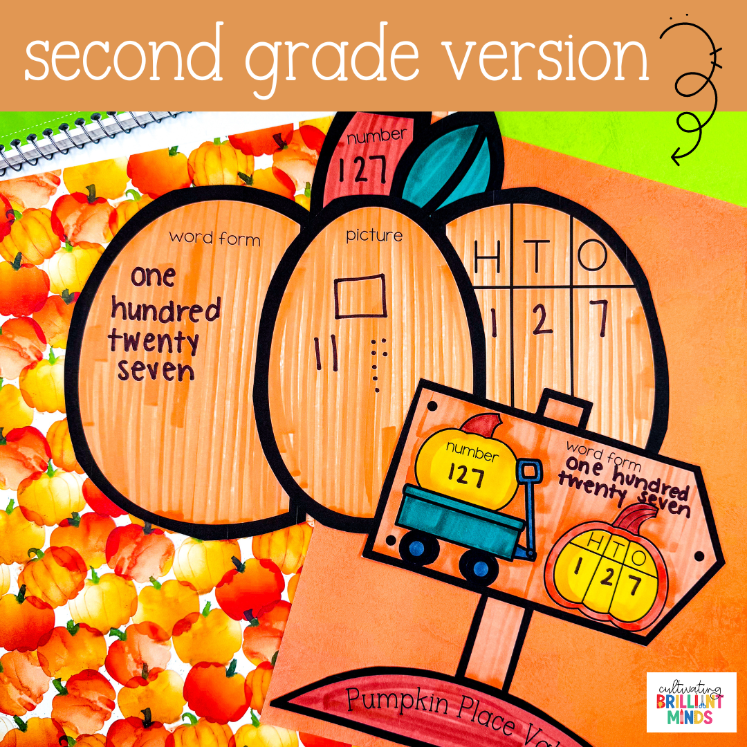 Pumpkin Place Value Craft - Cultivating Brilliant Minds Pumpkin Place Value Craft