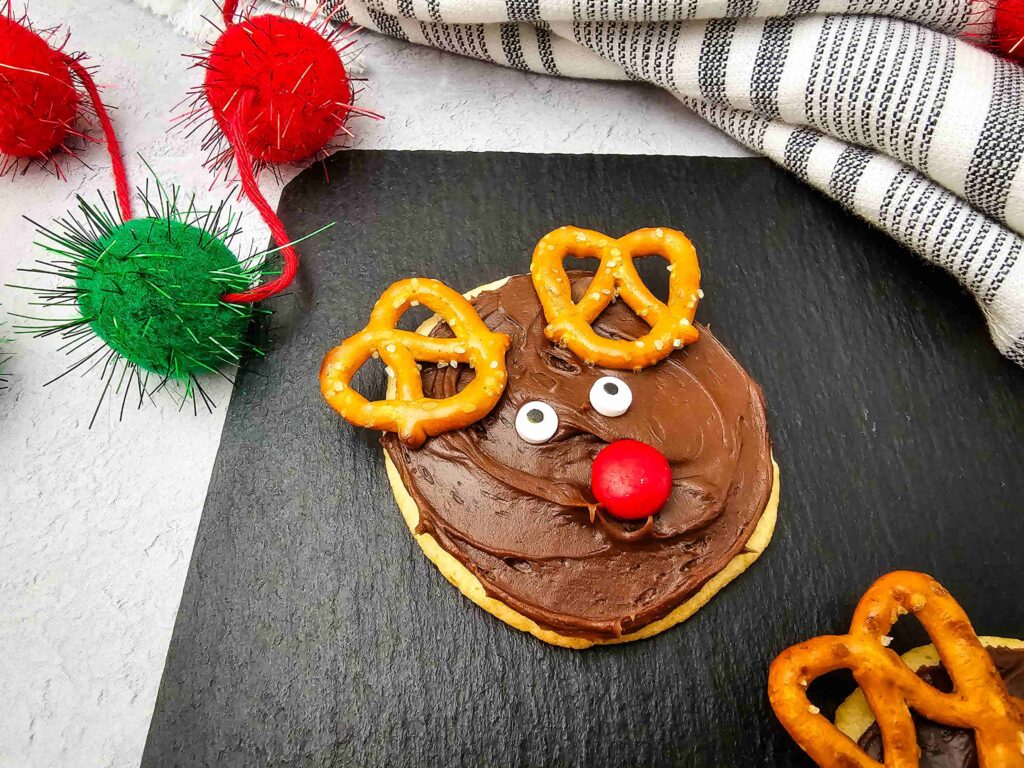 Reindeer Sugar Cookies - Cultivating Brilliant Minds sugar cookies decorated to look like reindeer